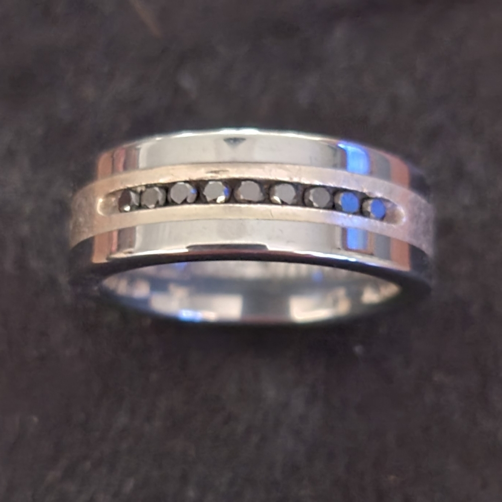 Mens Black Diamond Ring